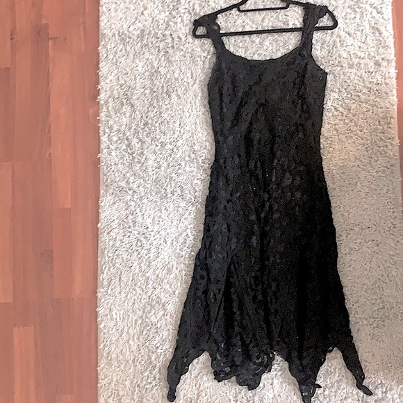 White House Black Market Lacey black dress with beautiful detail - Picture 2 of 6